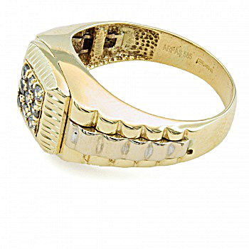 14ct gold Cubic Zirconia Ring size U